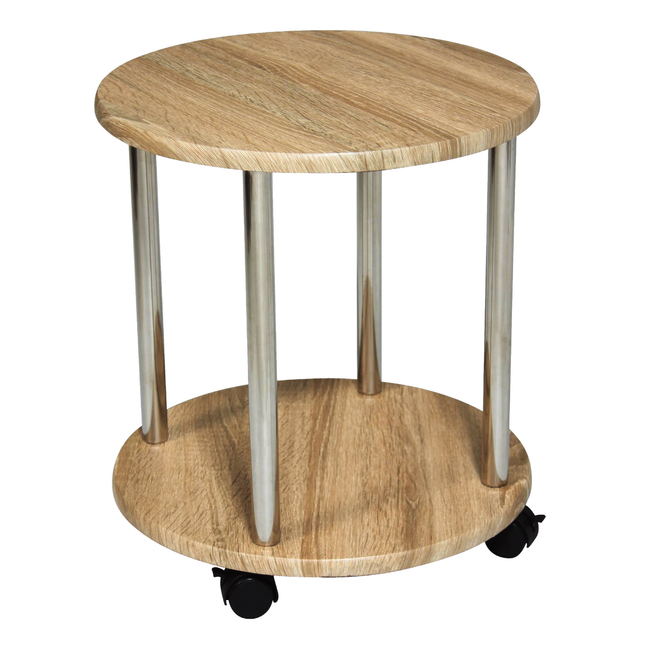 Small Side Table Bedside 2 Tier Living Room Tables - Oak