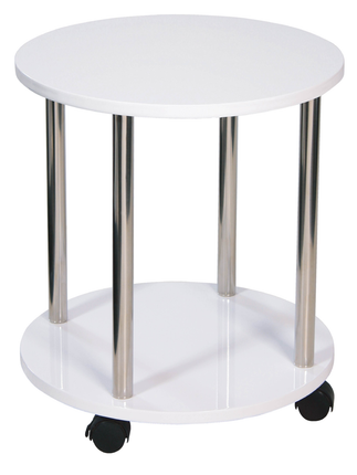 Small Side Table Bedside 2 Tier Living Room Tables - White
