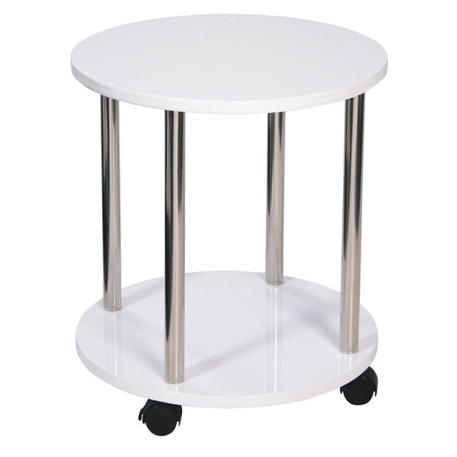 Small Side Table Bedside 2 Tier Living Room Tables - White