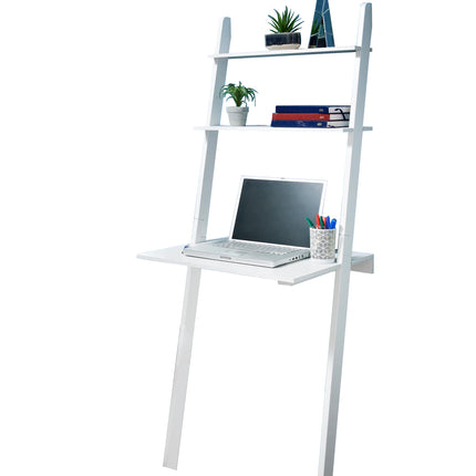 Ladder Shelf Tall Shelving Unit Living Room - White