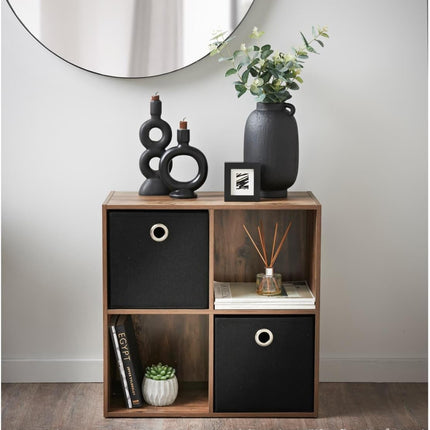 4-cube organizer shelf ideal for living room, office, or bedroom use