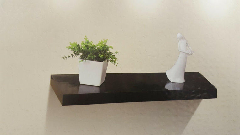 High Gloss Wall Floating Shelf-40CM BLACK