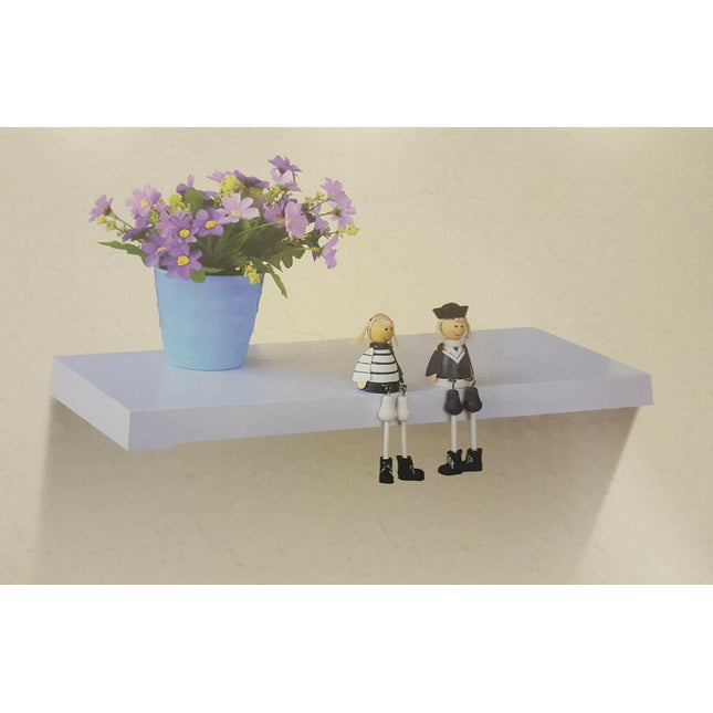 High Gloss Wall Floating Shelf-80CM WHITE