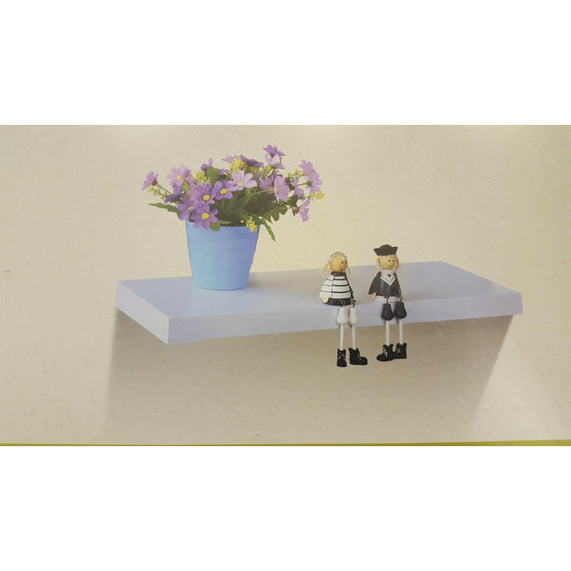 High Gloss Wall Floating Shelf-80CM WHITE