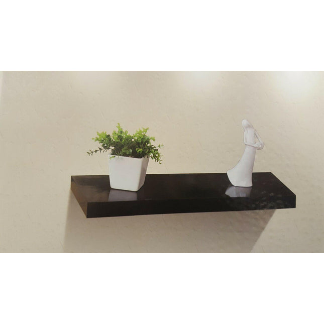 High Gloss Wall Floating Shelf-80CM BLACK