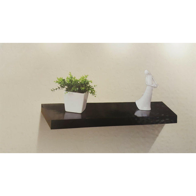 High Gloss Wall Floating Shelf-80CM BLACK