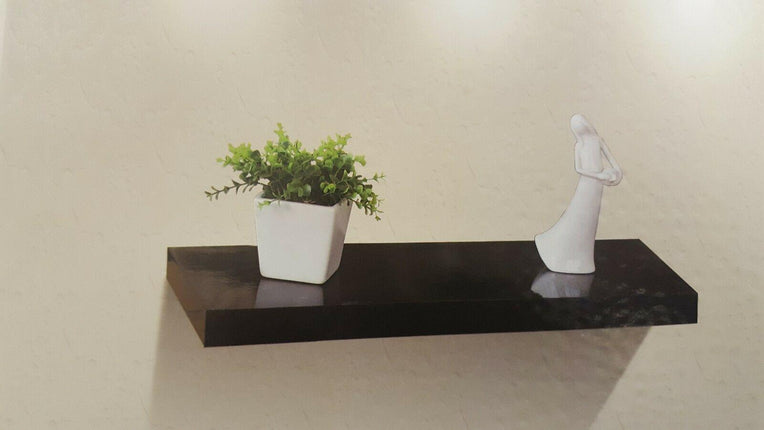 High Gloss Wall Floating Shelf-110CM BLACK