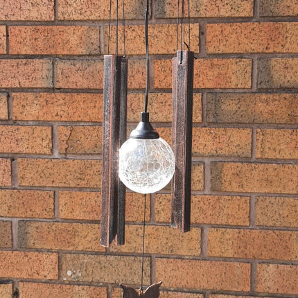 Solar Powered Wind Chime and Solar Light - Colour Changing-Bronze