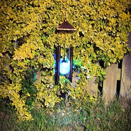 Solar Powered Wind Chime and Solar Light - Colour Changing-Bronze