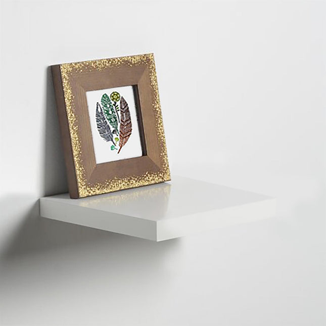 High Gloss Wall Floating Shelf/Shelves White Display Storage Unit 24cm G-0303