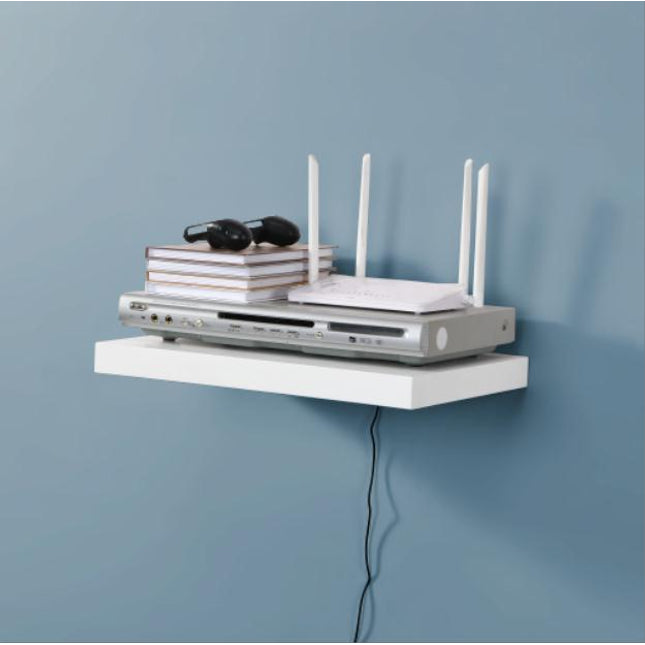 WALL FLOATING MEDIA SHELF WHITE