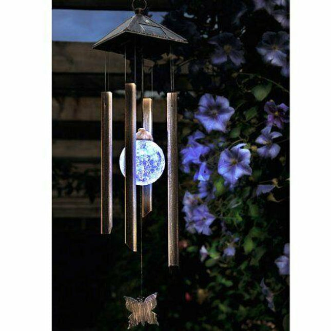 Solar Powered Wind Chime and Solar Light - Colour Changing