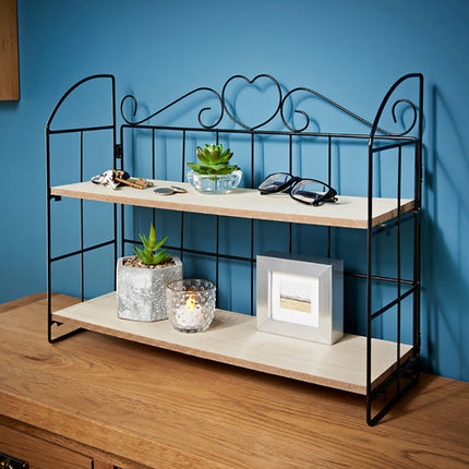 2 Tier Traditional Shelf - Black