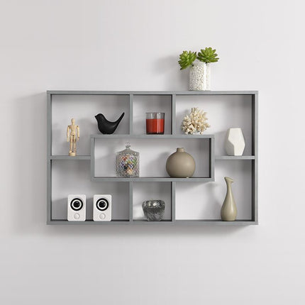 Stylish And Attractive Space Saving Multi-Compartment Wall Shelf Storage Unit