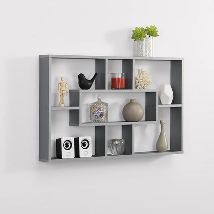 Stylish And Attractive Space Saving Multi-Compartment Wall Shelf Storage Unit