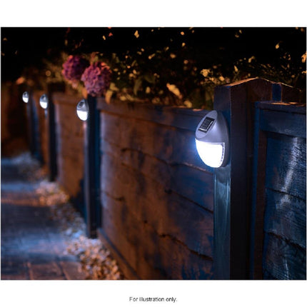 Fence Solar Lights Pack of 10 - Silver