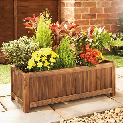 Burntwood Oblong Folding Planter