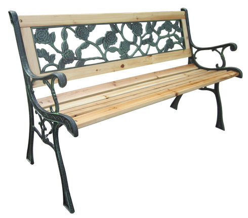 Garden Benches Outdoor Seating Wooden Garden Bench With Metal Frame