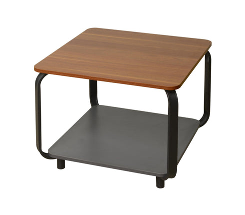 Oak and Black Side Table