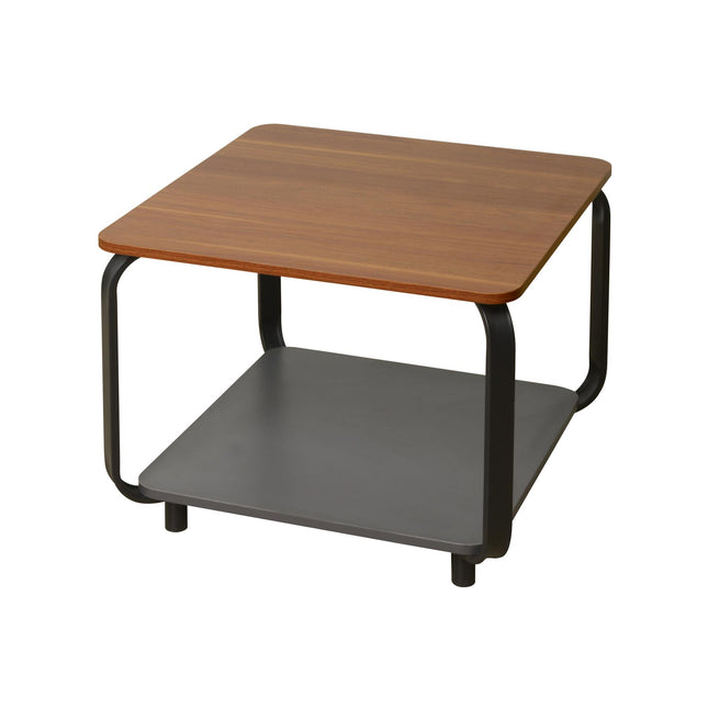 Oak and Black Side Table