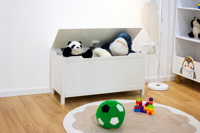 Wooden Kids Toy Box Storage Bin Chest With Lid Children Bench for Boys & Girls Todlers Organizer Cabinet Living Room, Bedroom, Playroom