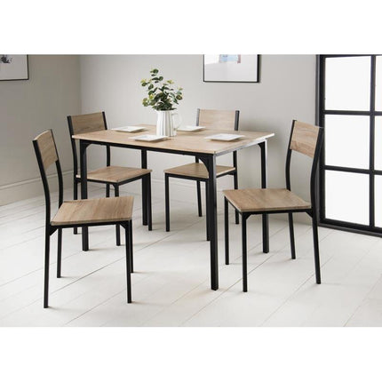Dining Set 5-Piece Dining Set Table and Chairs Modern Dining Furniture Compact Dining Set Kitchen Table Set Dining Room Furniture Table with 4 Chairs Small Space Dining Contemporary Design
