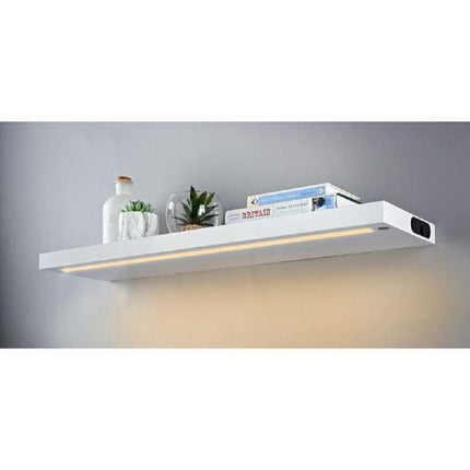 Warm White LED Shelf High Gloss Floating Wall Mount-37O