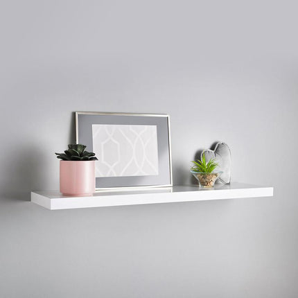 100cm Floating Wall Shelf-White-S98