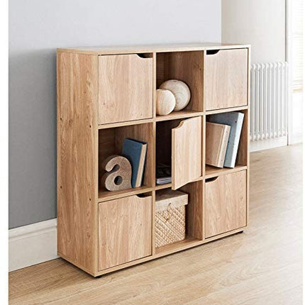 9 Cube Storage Bookcases and Shelving Units - Oak