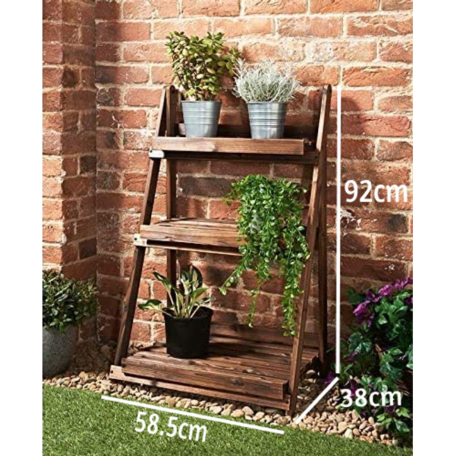 Ladder Shelf Plant Stands Indoor Outdoor 3 Tier