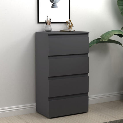 4 Drawer Bedside Cabinet Small Chest of Drawers - Grey