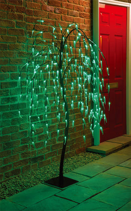 5 FT Weeping Willow Trees for Garden Solar Powered - Green