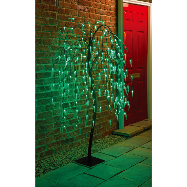 5 FT Weeping Willow Trees for Garden Solar Powered - Green