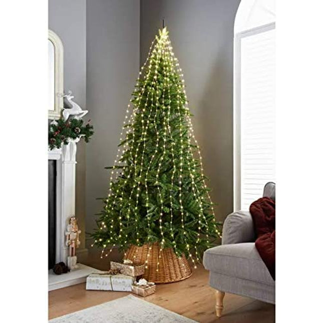 672 LED Christmas Lights Sparkle Cascading Micro Tree Lights Outdoor/Indoor