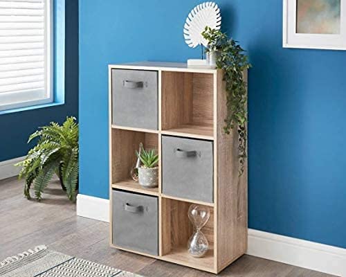 6 Cube Storage Bookcases and Shelving Units - Oak