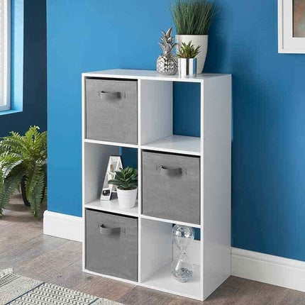 6 Cube Storage Bookcases and Shelving Units - White