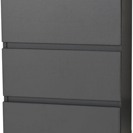 3 Drawer Bedside Cabinet Small Chest of Drawers - Grey