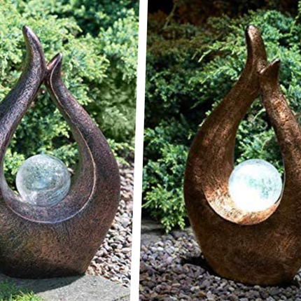 Garden Sculpture & Statues Solar Lights Outdoor Garden Ornaments Bronze