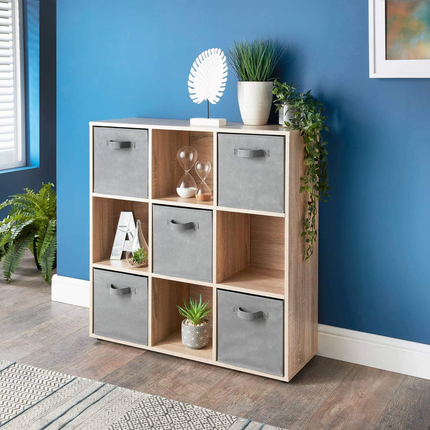 9 Cube Storage Bookcases and Shelving Units - Oak